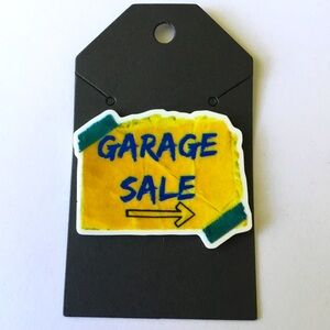 New Garage Sale Sign Lapel Pin